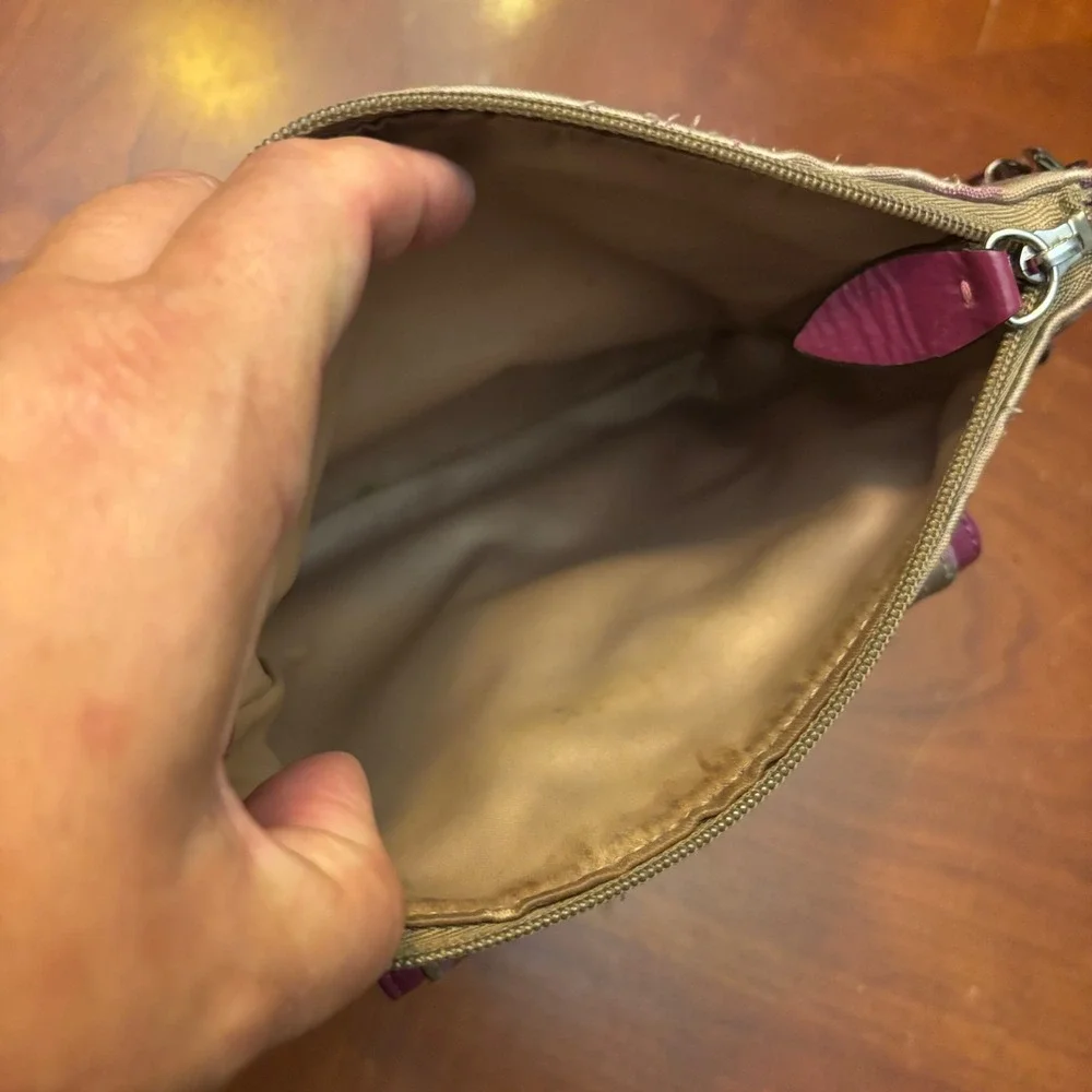 Coach Tan and Pink Signature Crossbody Bag - Picture 11 of 13